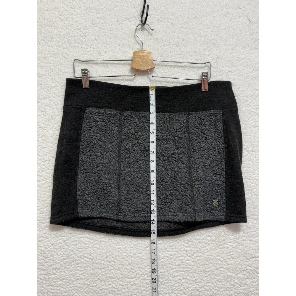 Kuhl Women's Skirt Black Heathered Fleece Lined Athletic Hiking Outdoor Sz L - Picture 5 of 8
